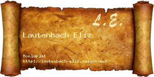 Lautenbach Eliz névjegykártya